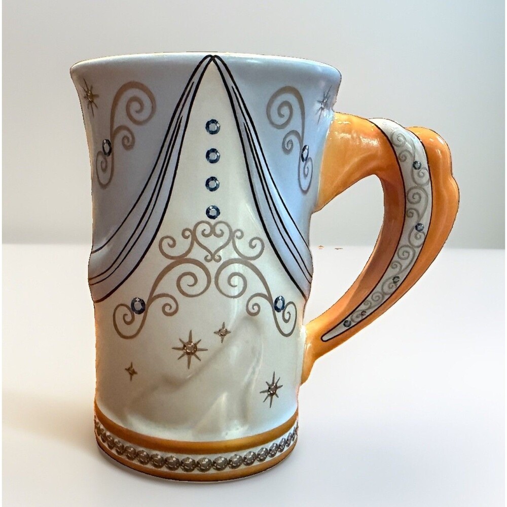 Disney Parks Cinderella Mug Blue Gold Princess Disney Franchise Coffee Tea Cup